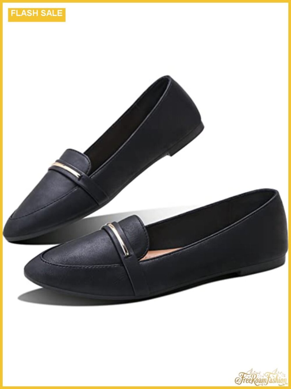 Women's Pointy Toe Loafer Flats Faux Suede Slip On Work Shoes Penny Ballet Flat